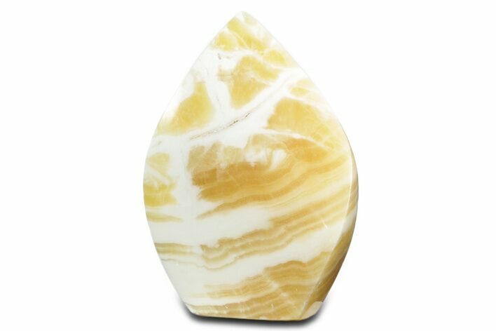 Polished Mango Calcite Flame - Afghanistan #355887